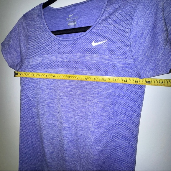 Nike Dri Fit Purple Heathered Short Sleeve Running Training‎ Tee Shirt Women’s S - Picture 6 of 7